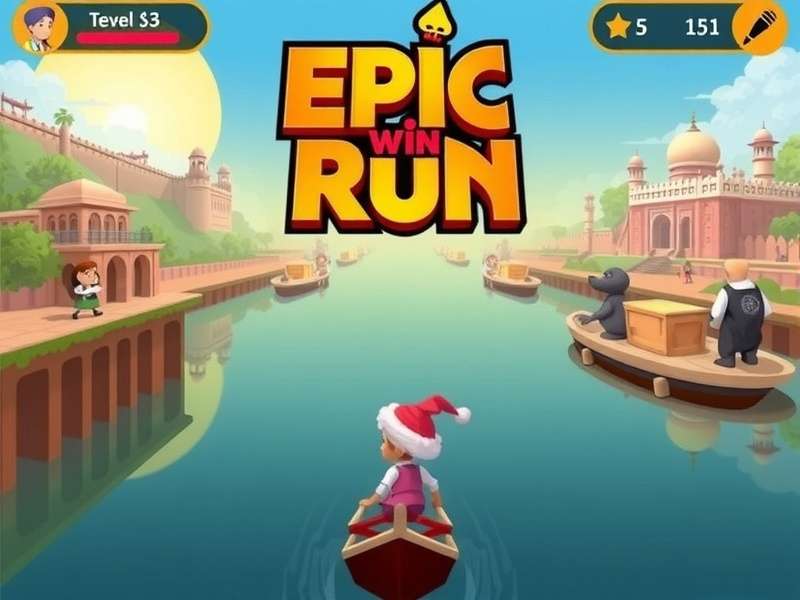 Epic Win Run Varanasi Ghats Level